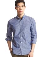 Gap Men True Wash Dobby Dot Standard Fit Shirt - Dark Blue174
