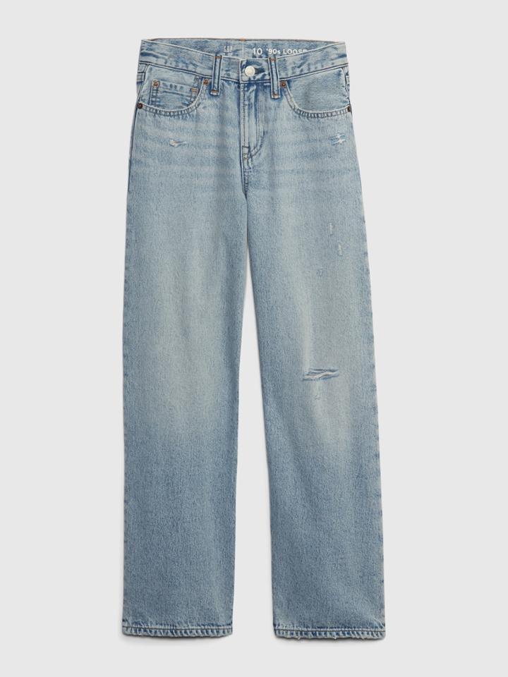 Kids 100% Organic '90s Loose Jeans With Washwell