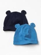 Gap Knit Bear Hat 2 Pack - Blue Combo
