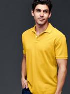 Gap Solid Pique Polo - Rugby Gold