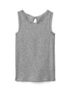 Gap Lace Trim Keyhole Tank - Grey Heather