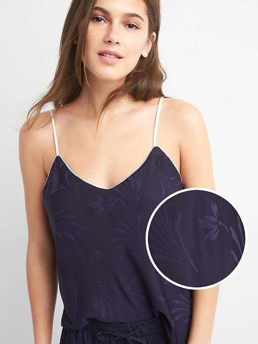 Gap Dreamwell Satin Sleep Cami - Blue Floral