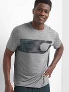 Gap Men Gapfit Breathe Graphic Crewneck T Shirt - New Heather Grey