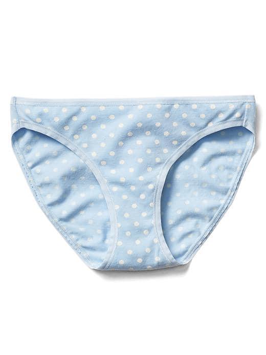Gap Women Stretch Cotton Low Rise Bikini - Spring Dot Cerulean Bl