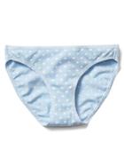 Gap Women Stretch Cotton Low Rise Bikini - Spring Dot Cerulean Bl