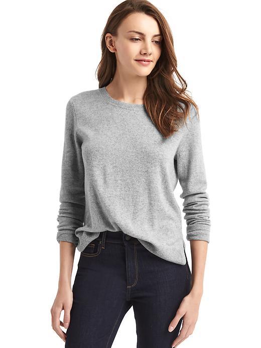 Gap Women Wool Crewneck Sweater - Heather Grey
