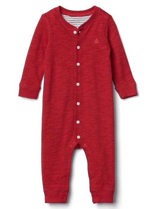 Gap Marled Button One Piece - Modern Red