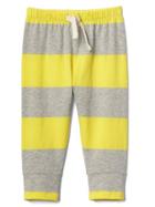 Gap Print Stretch Jersey Pants - Fresh Yellow