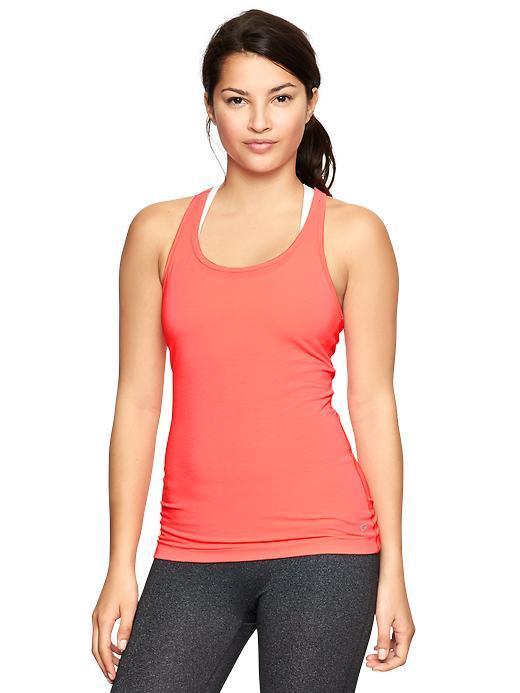 Gap Gapfit Breathe Heathered Tank - Neon Coral