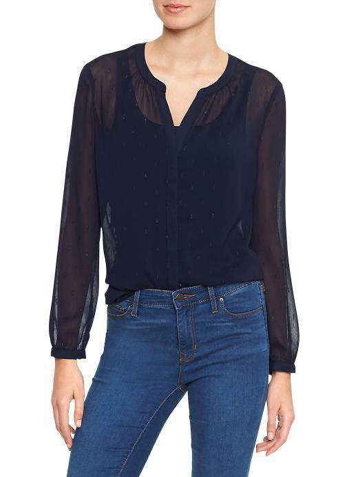 Gap Women Factory Dobby Top - Marine Blue