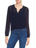 Gap Women Factory Dobby Top - Marine Blue