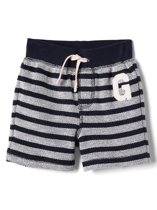 Gap Logo Stripe Terry Shorts - Dark Night