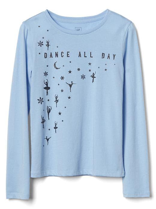 Gap Embellished Graphic Tee - Simply Blue