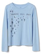 Gap Embellished Graphic Tee - Simply Blue