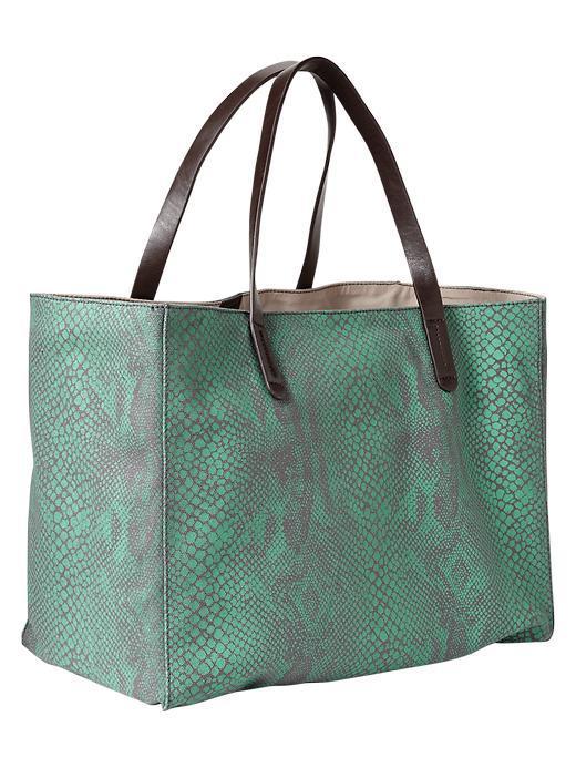 Gap Printed Canvas Tote - Snake Print
