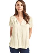 Gap Women Flutter Sleeve Blouse - Off White