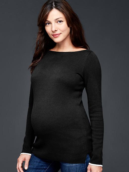 Gap Solid Boatneck Top - True Black