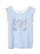 Gap Embroidery Graphic Crisscross Tee - Butterfly