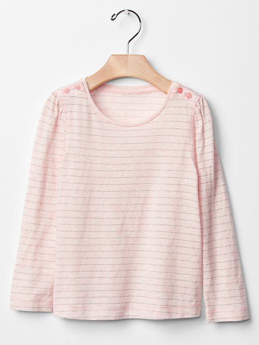 Gap Shimmer Stripe Top - Pink Heather B0423