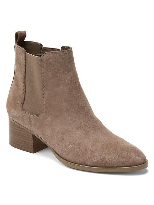 Gap Women Suede Chelsea Boots - Taupe Grey