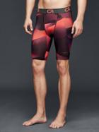 Gap Men Compression Layer Shorts 9 - Neon Coral Flame