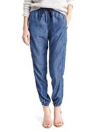 Gap Women Tencel Side Panel Joggers - Medium Indigo