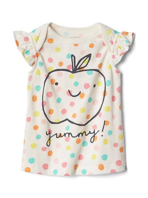 Gap Women Organic Apple And Dot Flutter Tee - Multi Dots