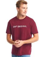 Gap Men The Archive Re Issue Logo Crewneck Tee - Red Delicious