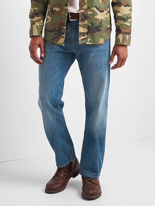 Gap Men Standard Fit Jeans - Bright Stone Wash