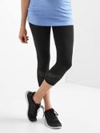 Gap Women Gapfit Blackout Technology Gfast Full Panel Mixed Mesh Capris - True Black
