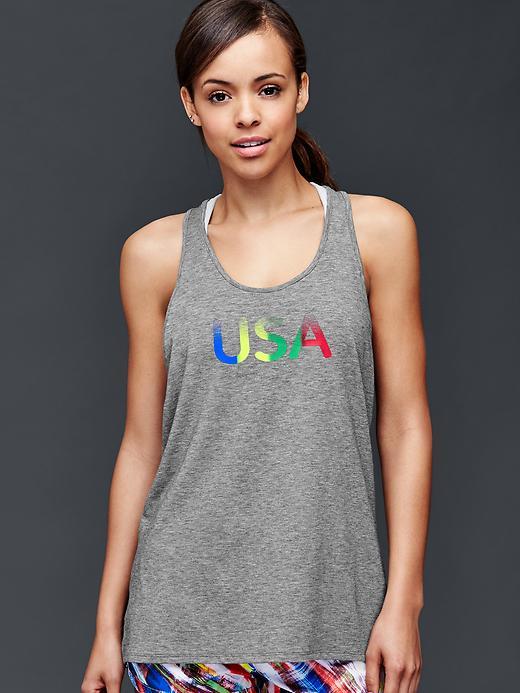 Gap Women Summer Sports Breathe Tank - Heather Gray