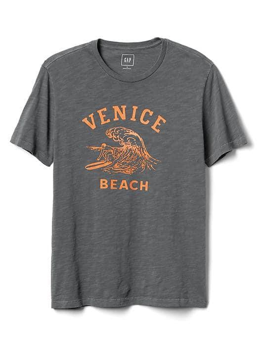 Gap Women Venice Beach Graphic Tee - Soft Black