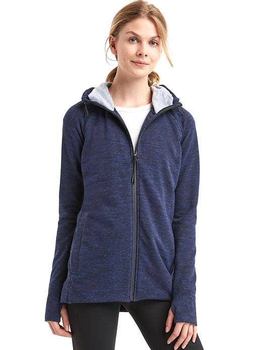 Gap Women Elements Fleece Studio Hoodie - Navy Space Dye