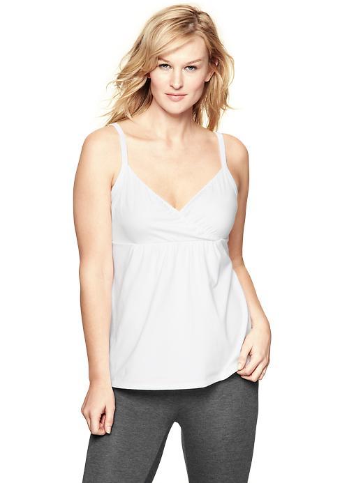 Gap Women Gathered Crossover Nursing Cami - White