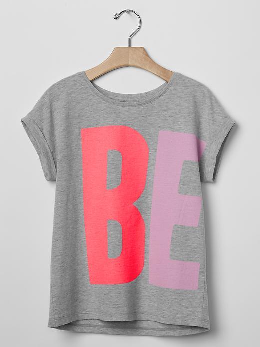 Gap Graphic Jersey Tee - Heather Grey