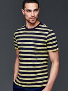 Gap Men Vintage Wash Multi Stripe T Shirt - Dark Night