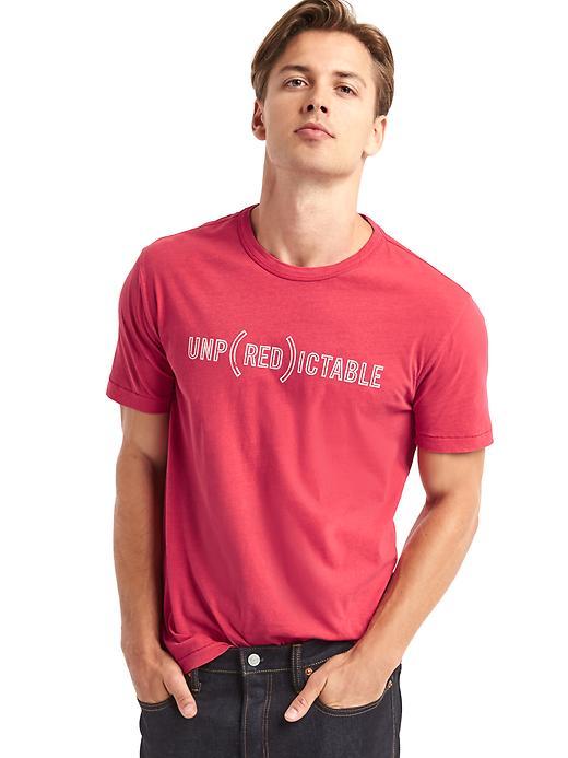 Gap Men X Red Graphic Crewneck Tee - Cinnabar Red