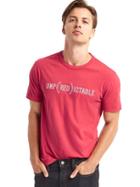 Gap Men X Red Graphic Crewneck Tee - Cinnabar Red