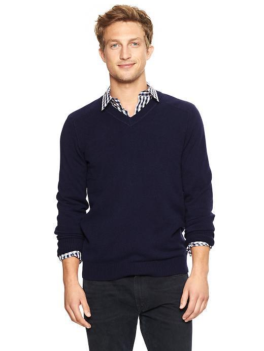 Gap Cashmere V Neck Sweater - Navy