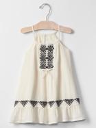 Gap Embroider Braid Tank Dress - Ivory Frost