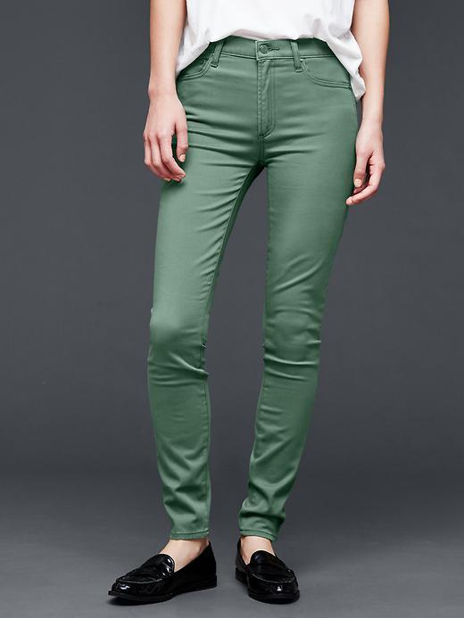Gap Women 1969 Sateen High Rise True Skinny Jeans - District Green