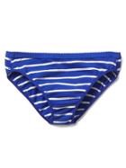 Gap High Cut Logo Bikini - Breton Stripe Blue