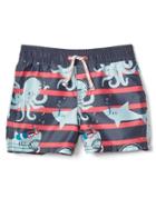 Gap Stripes And Sealife Swim Trucks - Captiva Blue