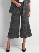 Gap Women Pleated Marled Knit Pants - Charcoal