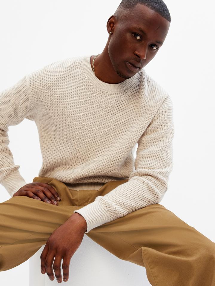 Waffle-knit Sweater