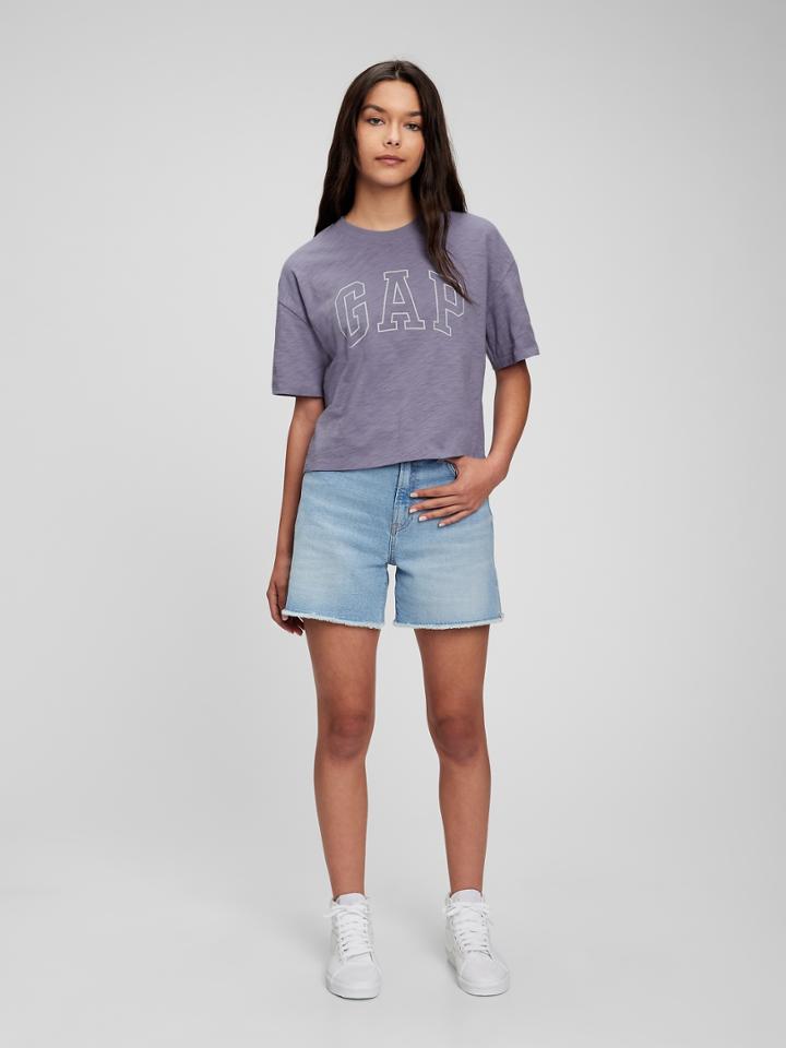 Teen 100% Organic Cotton Gap Logo Boxy T-shirt