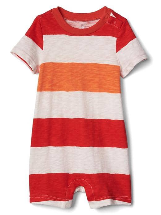 Gap Stripe Slub Shorty One Piece - New Off White