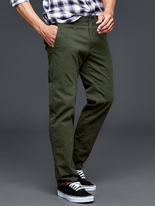 Gap Lived In Straight Khaki - Dark Olive