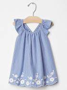Gap Embroidered Flutter Dress - Optic White