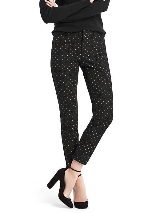 Gap Women Bi Stretch Skinny Ankle Pants - Metallic Gold